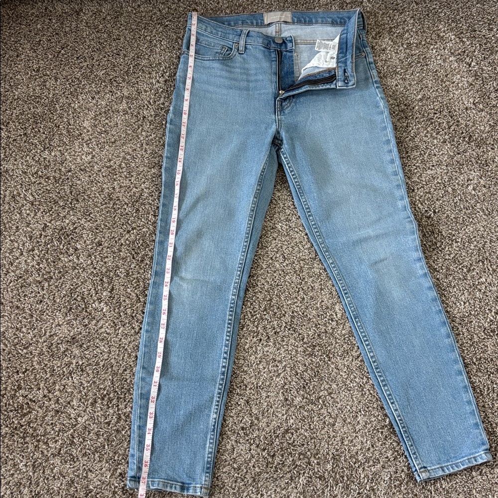 Everlane Women’s Bluewash Strech High Rise Ankle Jeans Size 28 - Picture 4 of 11